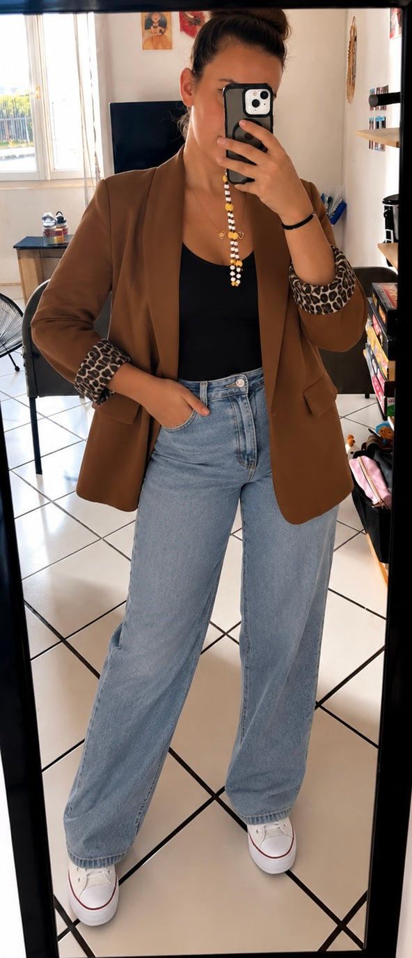 Blazer Léopard Chocolat