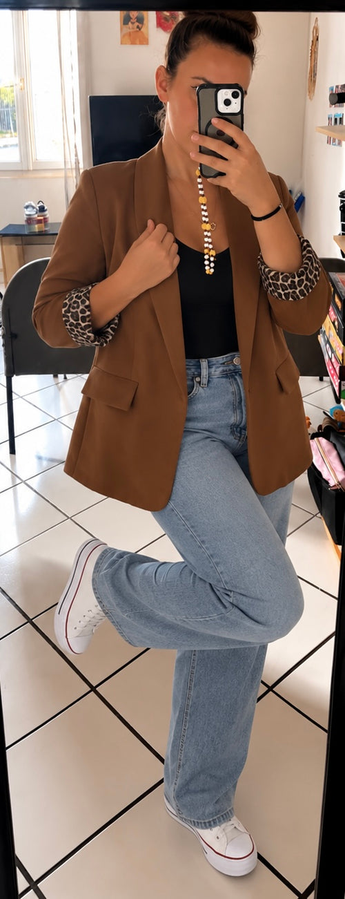 Blazer Léopard Chocolat